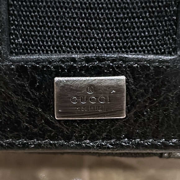 Gucci Black leather and Cloth Tri Fold Snap Key Holder. Description In Photos. - Picture 2 of 11